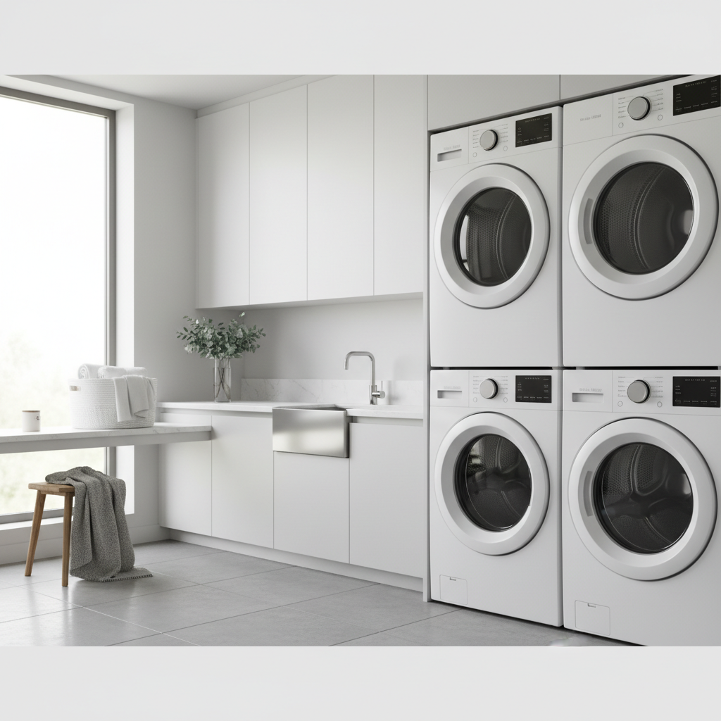 Modern laundry appliances and washing machines